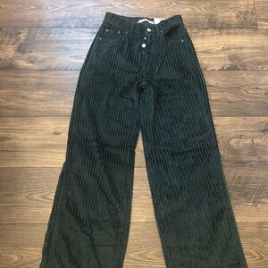 PacSun Green Corduroy Baggy Jeans Size 24 Women’s NWT